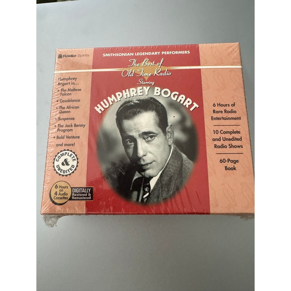 Radio Spirits Humphrey Bogart Smithsonian Legendary Performers 4 Cassette NEW